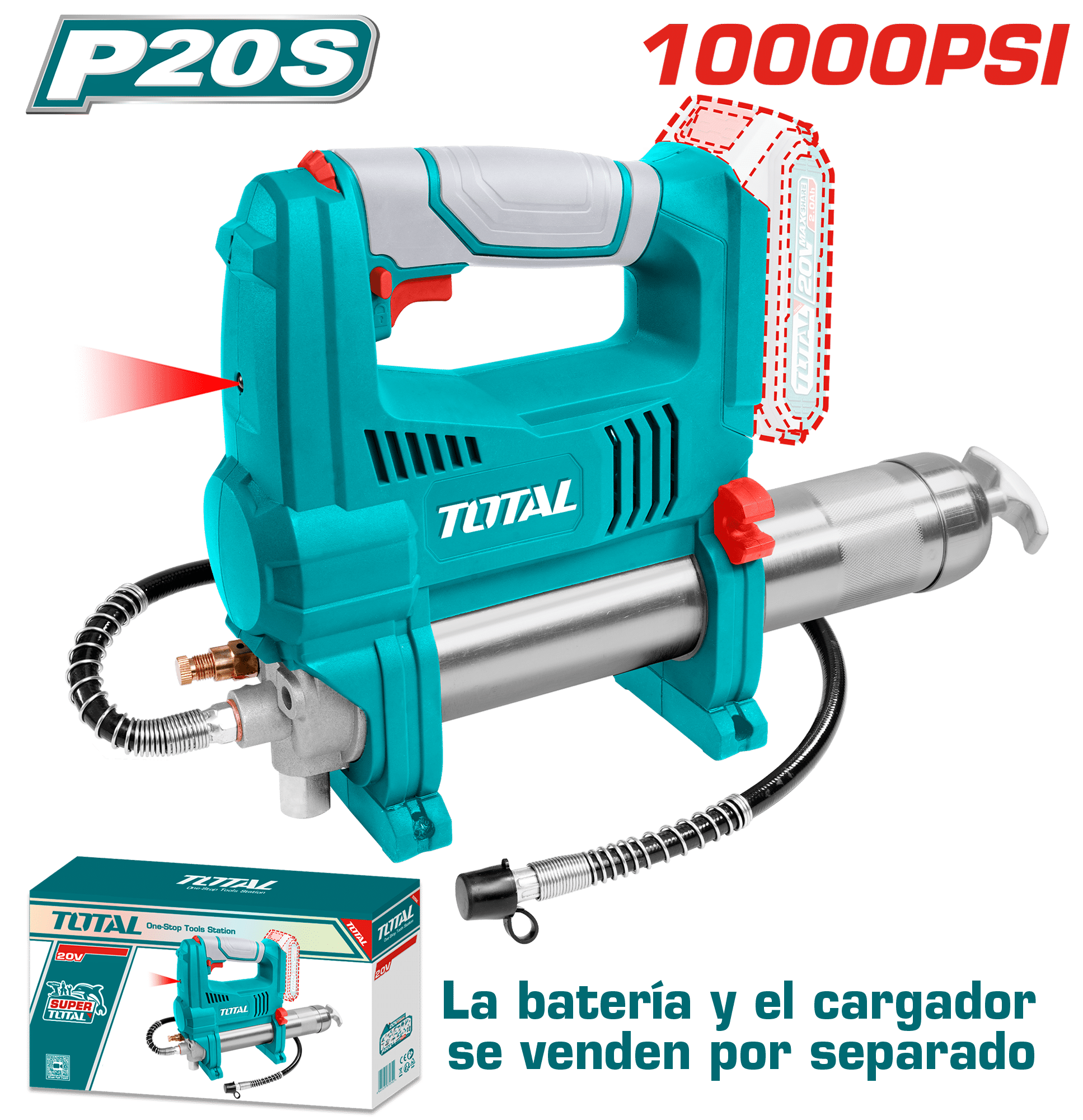 ENGRASADORA 20V 10000PSI 282G/MIN INDUSTRIAL