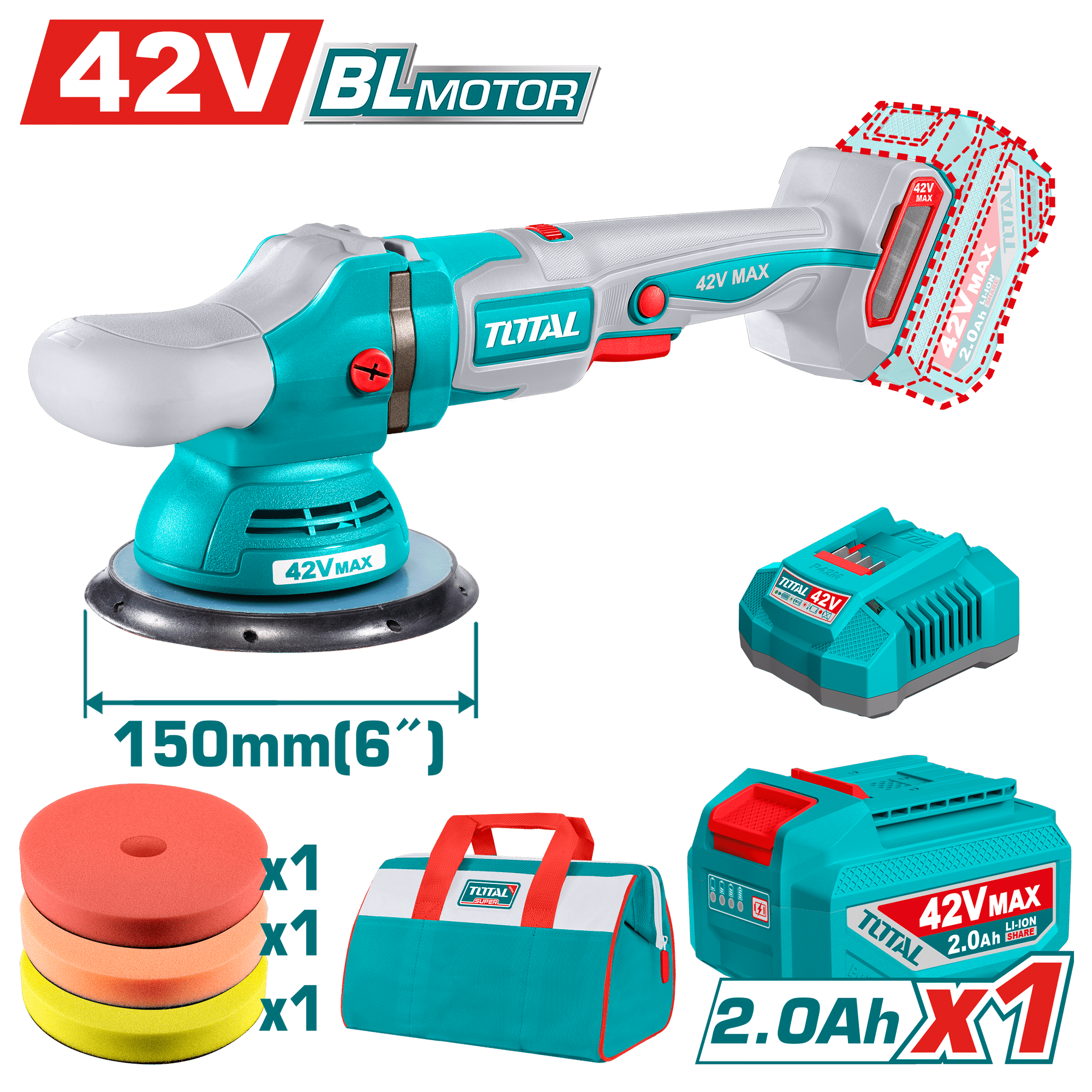 PULIDORA ANGULAR 42V 150MM(6'') 2000-4500RPM INDUSTRIAL