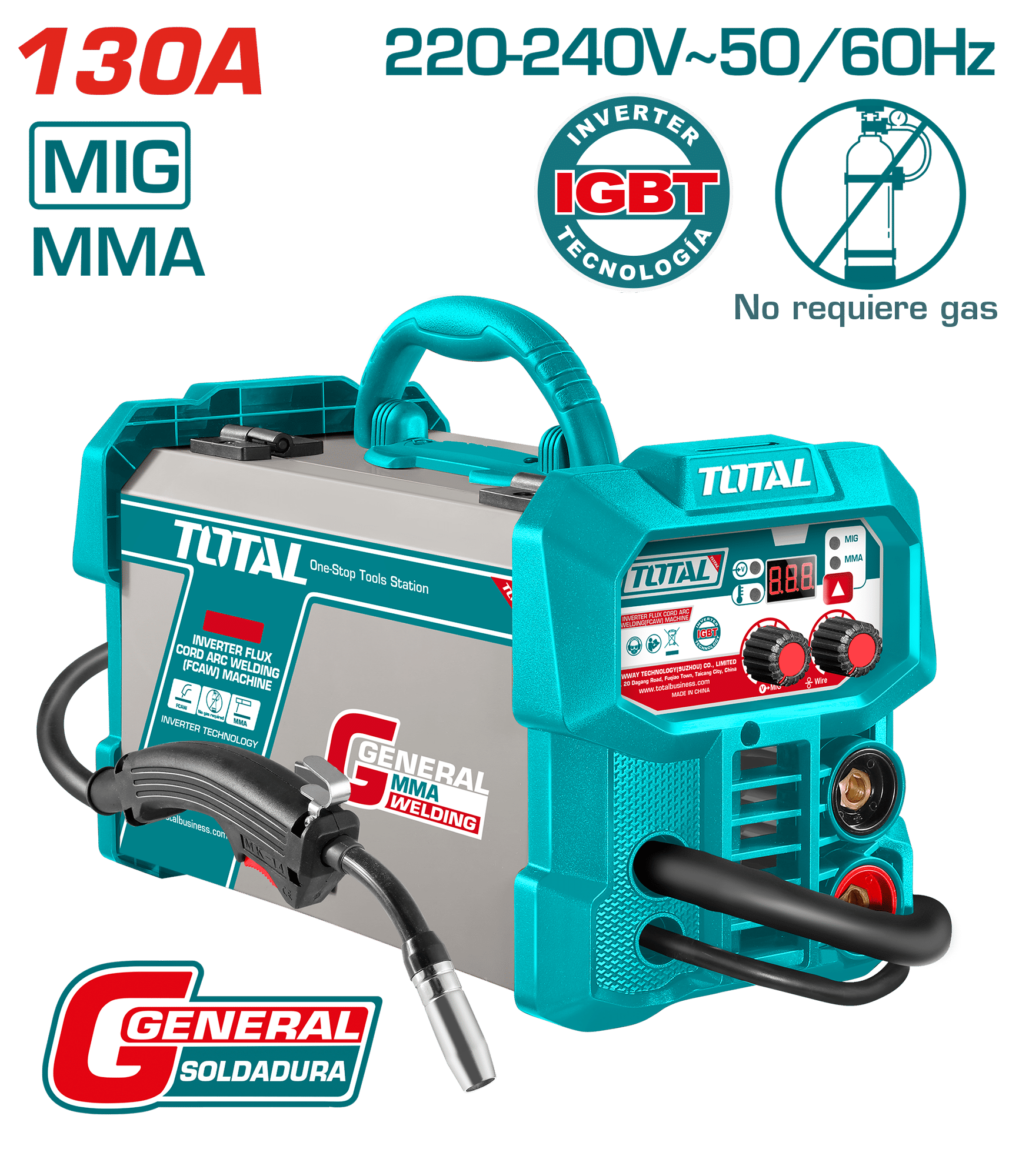 SOLDADORA INV MIG:30-130A MMA:30-130A 40% IGBT
