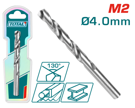 SET BROCA M2 HSS D:4.0MM 130º 2PCS INDUSTRIAL