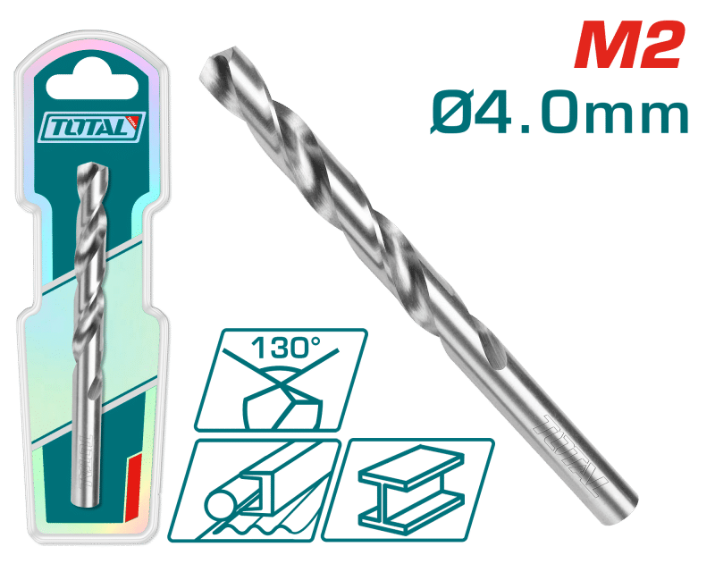 SET BROCA M2 HSS D:4.0MM 130º 2PCS INDUSTRIAL