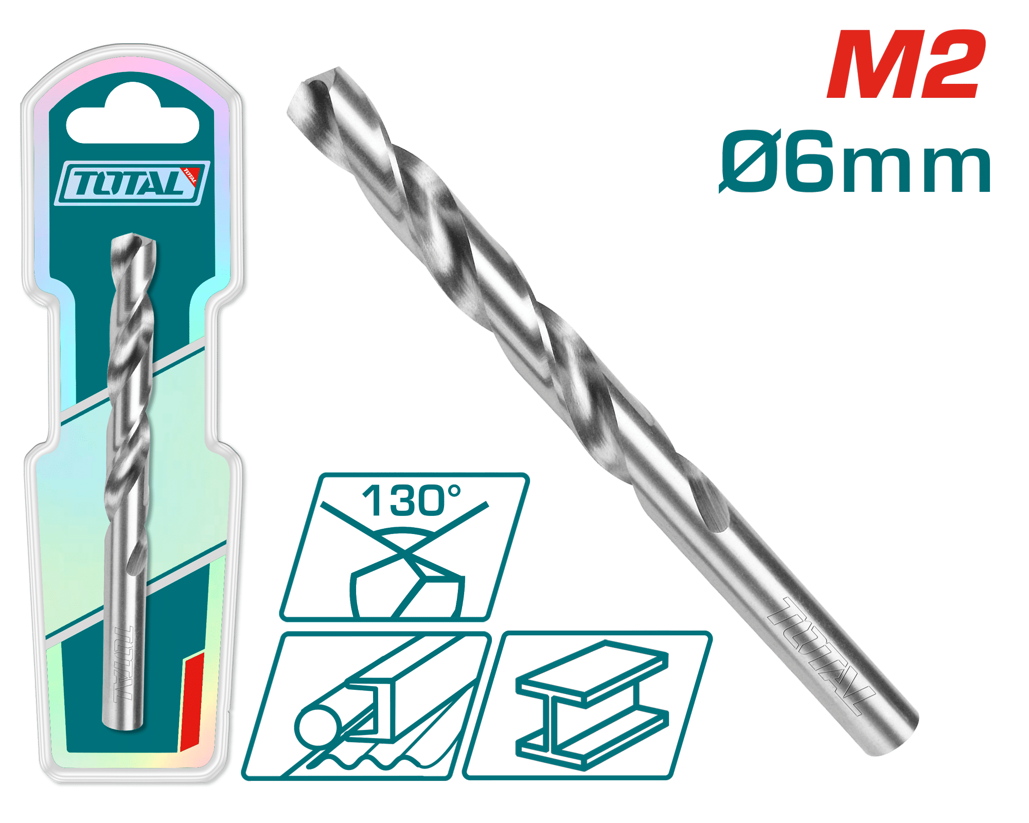 BROCA M2 HSS D:6.0MM 130º INDUSTRIAL