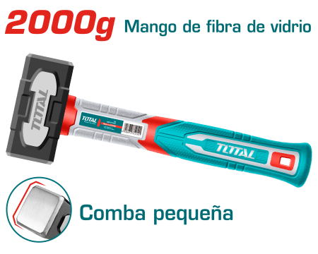 COMBA P/PIEDRA 2000G ACERO/CARBON 45 MANGO FIBRA DE VIDRIO