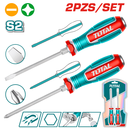 SET DESTORNILLADORES GOLPE S2 SL6.5 + PH2 HEX MAG. INDUSTRIAL