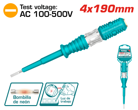 LAPIZ DE PRUEBA VOLTAJE AC 100-500V 4X190MM