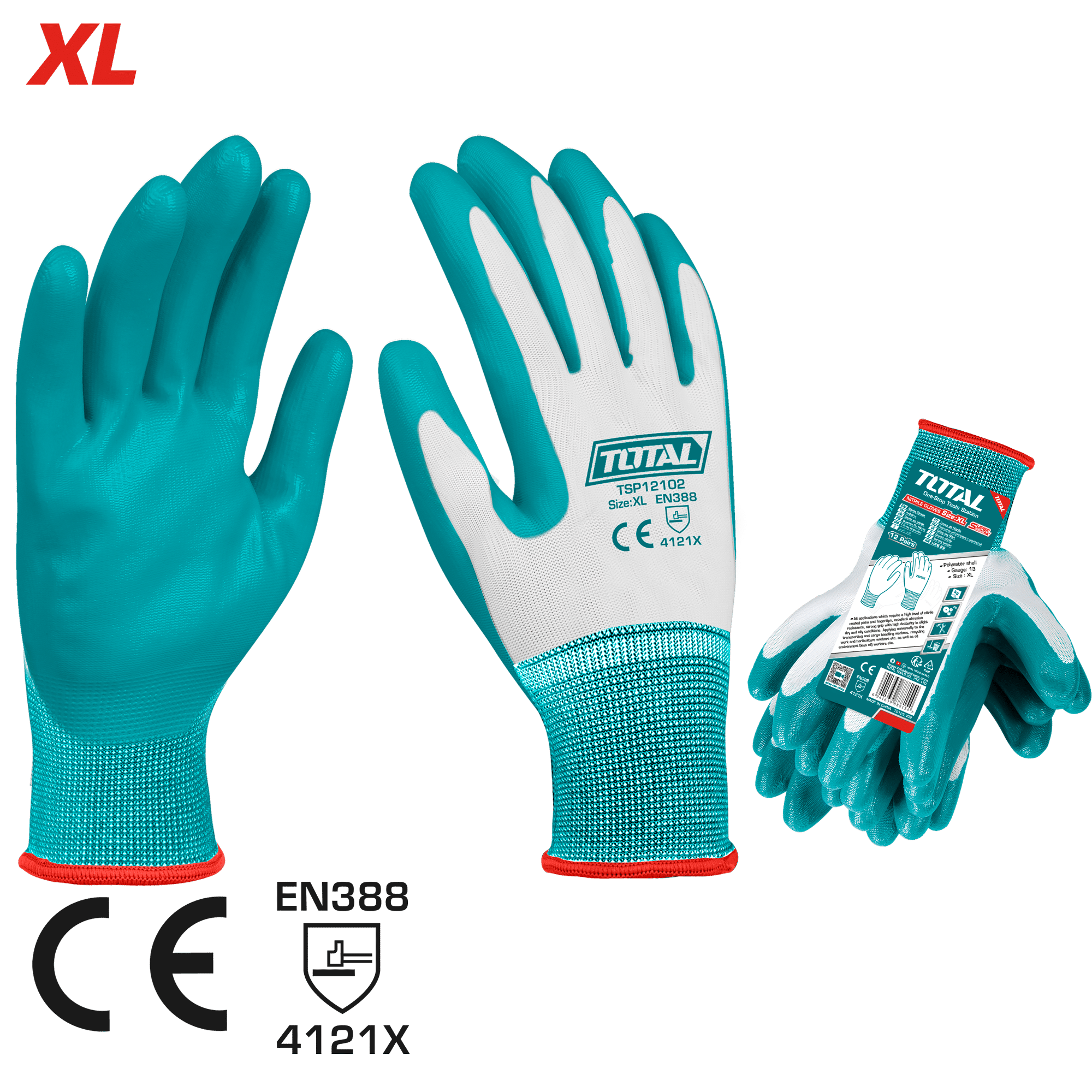 GUANTES DE TRABAJO NITRILO XL (EXTERIOR)