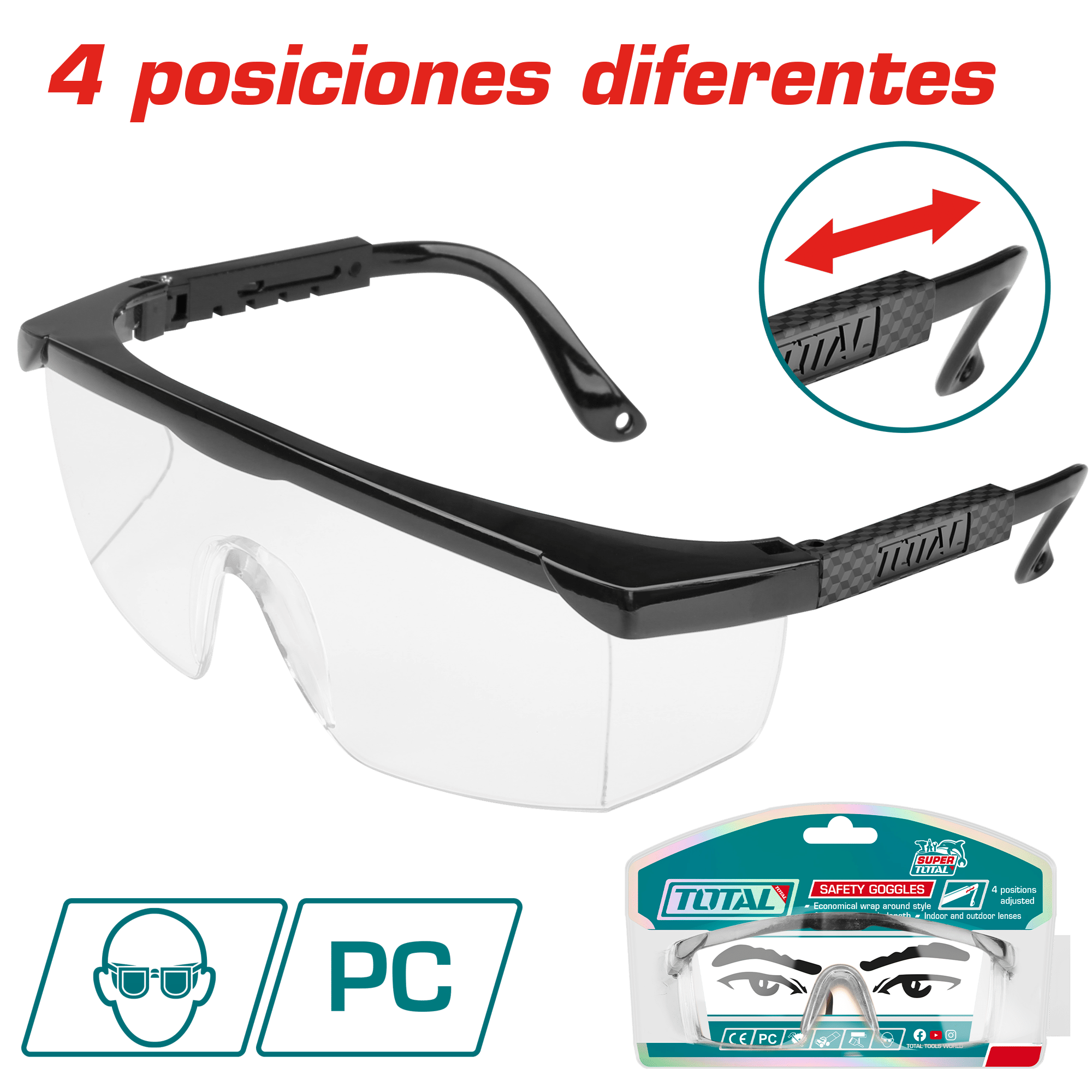 LENTES DE SEGURIDAD PC 4 NIVELES