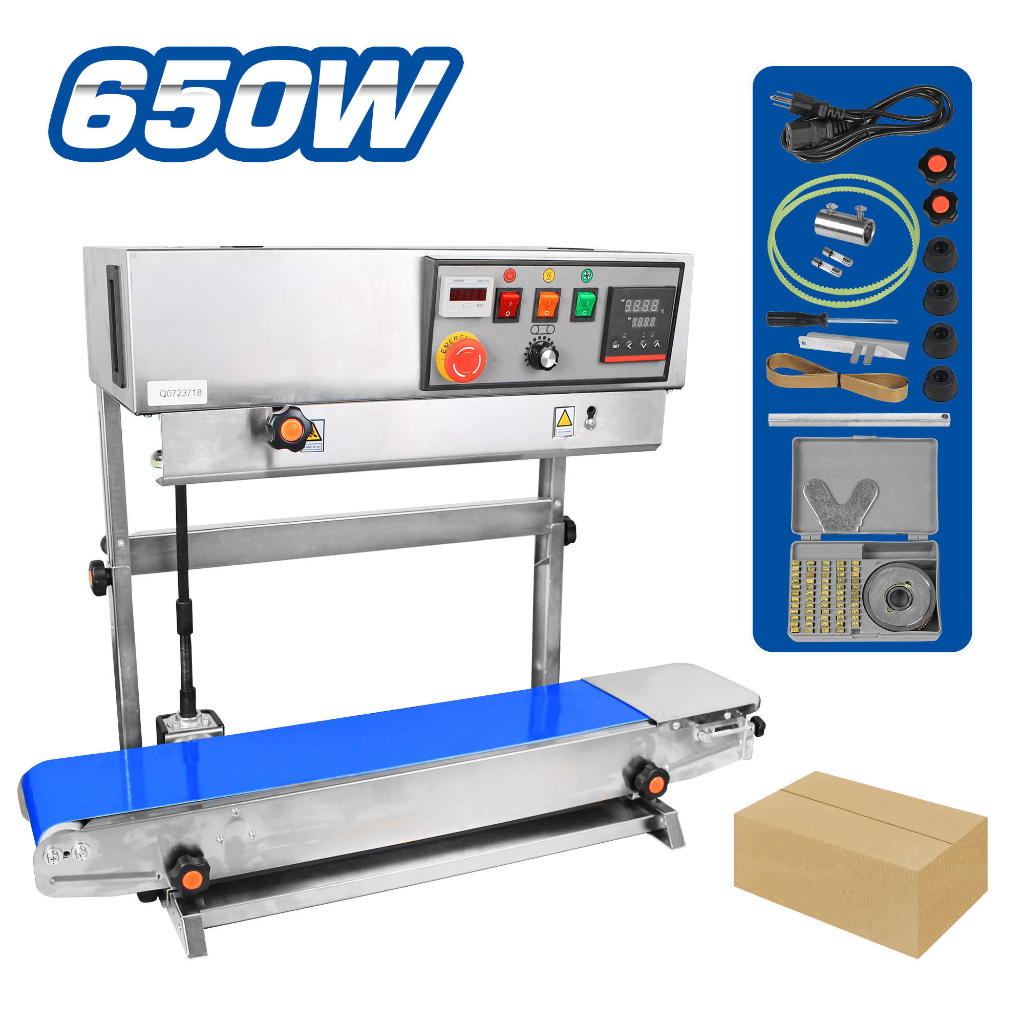 SELLADORA DE BANDA 811 ACERO INOX. VERTICAL