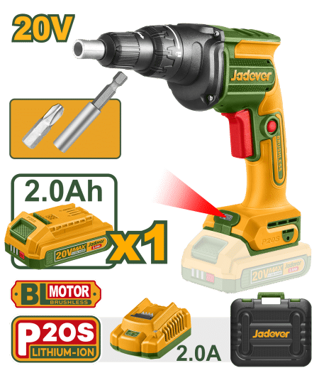 ATORNILLADOR DRYWALL BL 20V 1/4 HEX 30NM 0-4200RPM 4.2MM 1X2.0AH +ACC +MALETIN
