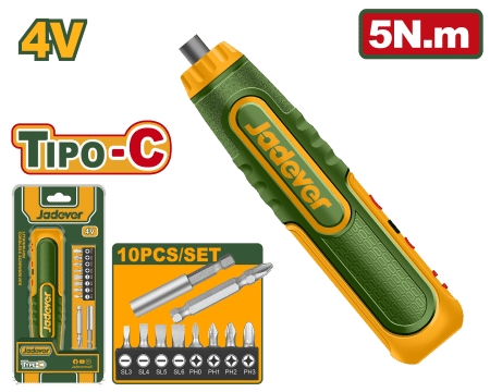 ATORNILLADOR 4V 4NM 240RPM ERGONOMICO CON LUZ +ACC