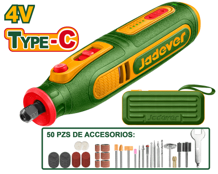 RECTIFICADORA 4V TIPO-C 5000-25000RPM COL:3.2MM + ACC