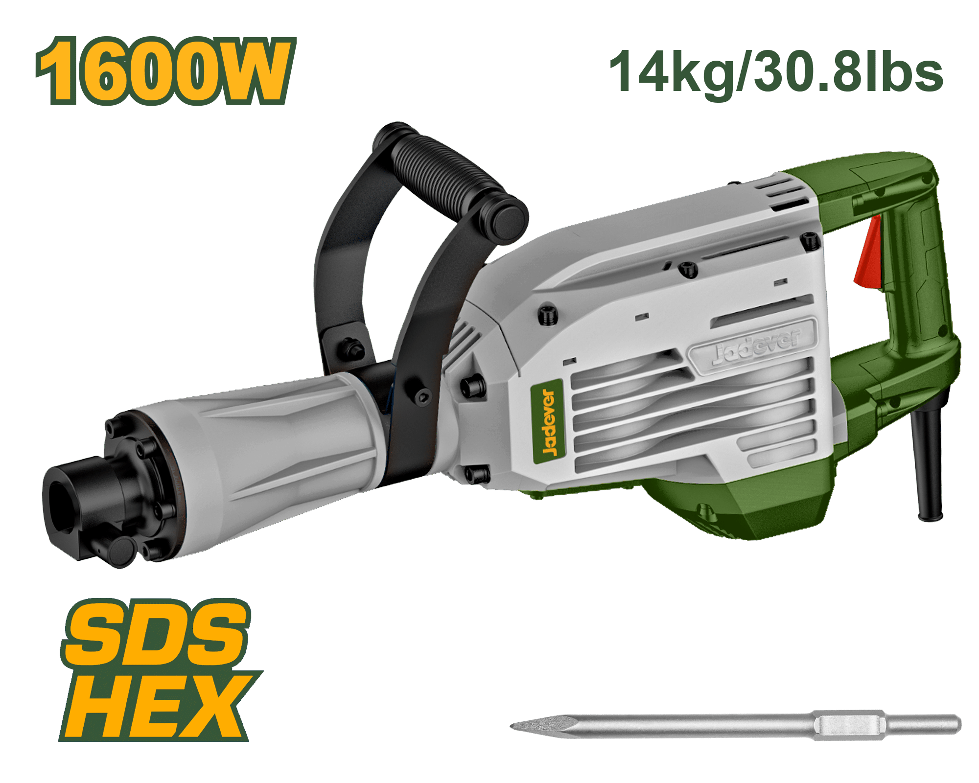 DEMOLEDOR SDS HEX 1600W 1750BMP 45J 14KG