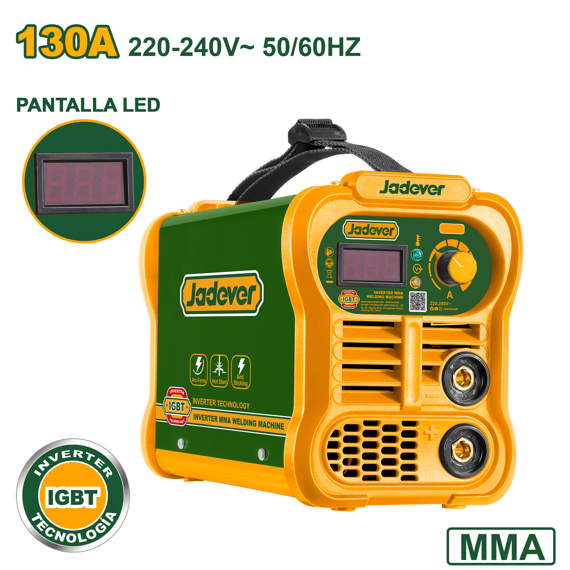 SOLDADORA INVERTER MMA 10-130A LCD:1.6-3.2MM