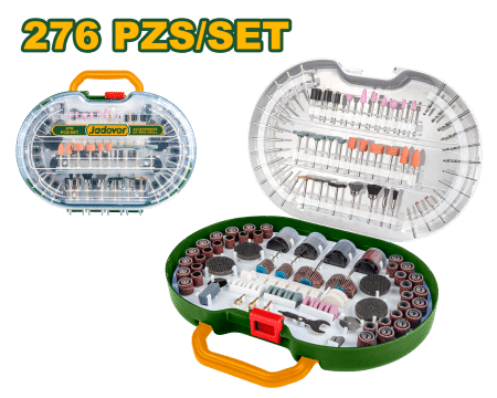 ACCESORIOS P/MINI-RECTIFICADORA 276PCS INC. ESTUCHE