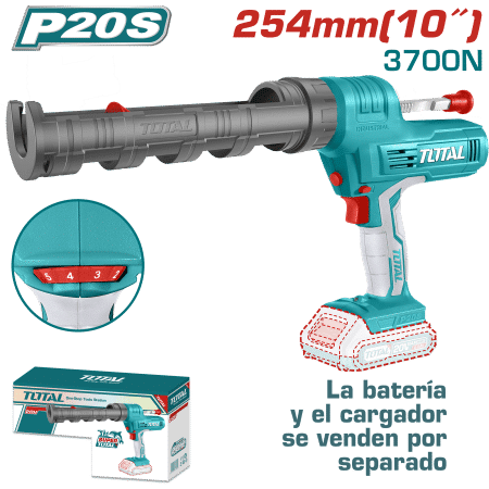 PISTOLA DE CALAFATEO 20V 3700N 10PULG V:0.5-4.4MM/S