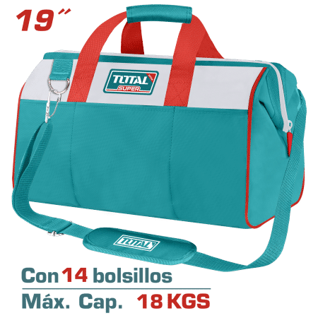 MALETIN DE HERRAMIENTAS 19PULG 14 BOLSILLOS MAX 18KG TELA
