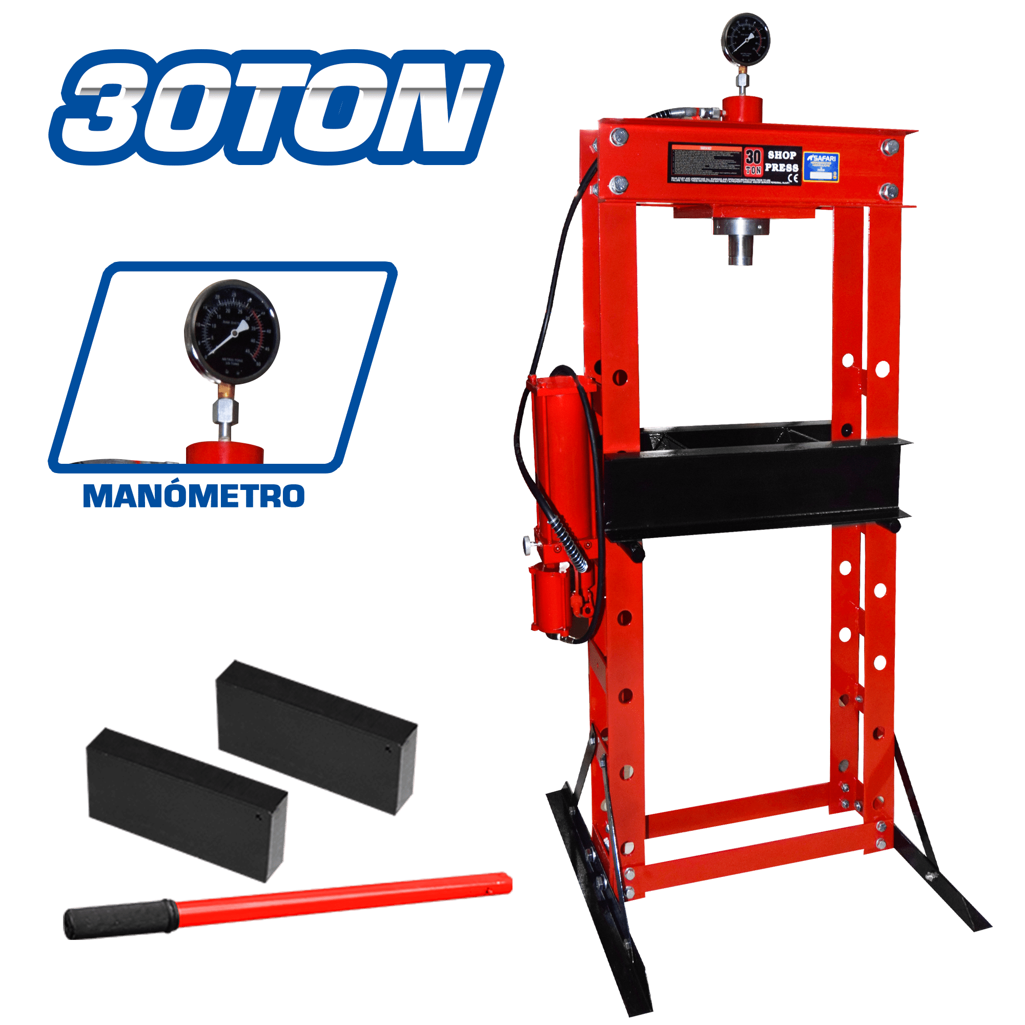 PRENSA PRO C/MANOMETRO 30 TON