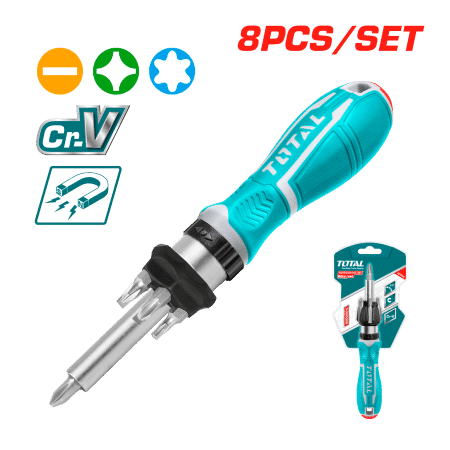 ATORNILLADOR RACHET 8PZS CRV MAGNETICO