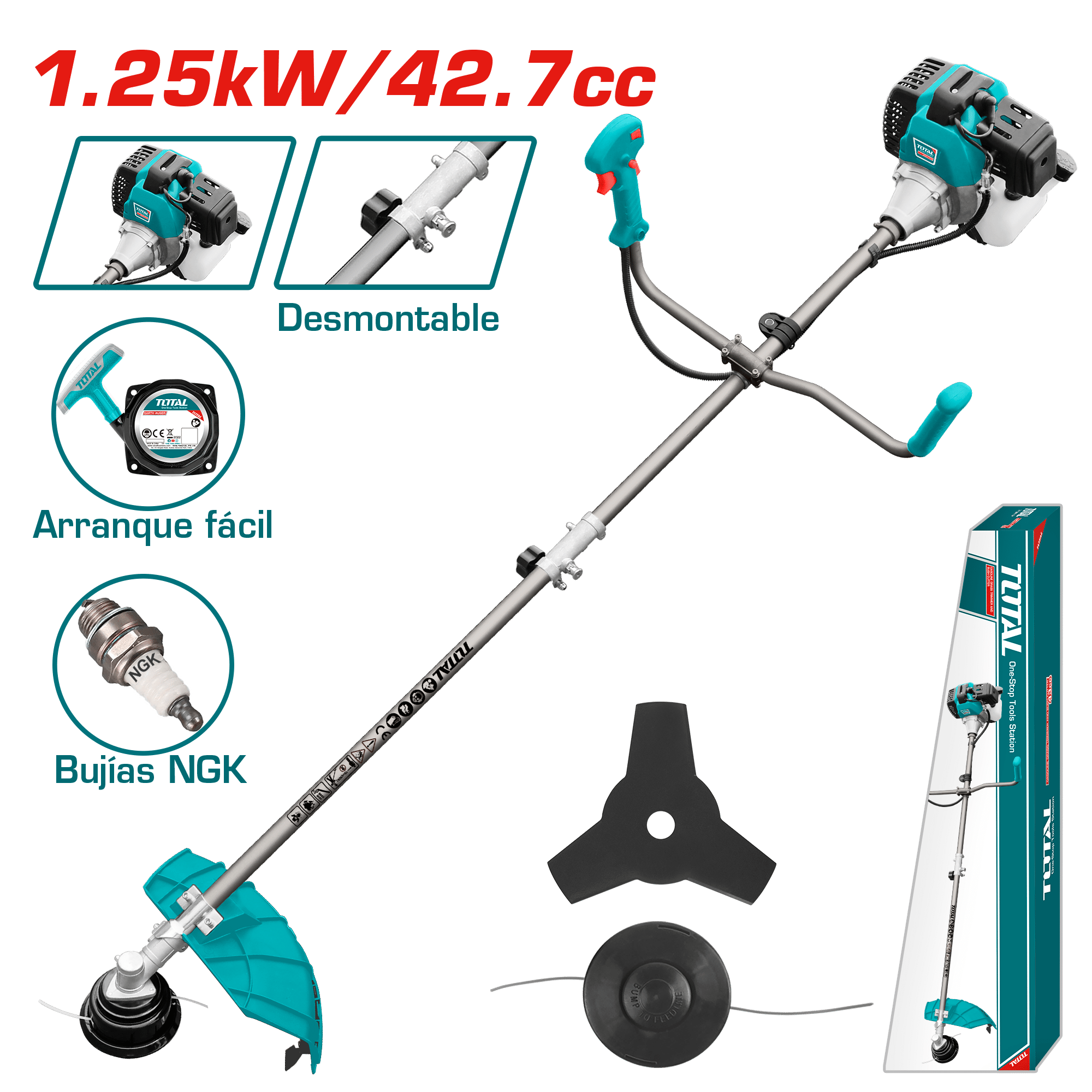 MOTOGUADAÑA 42.7CC 2HP 9000RPM CORTE 420MM