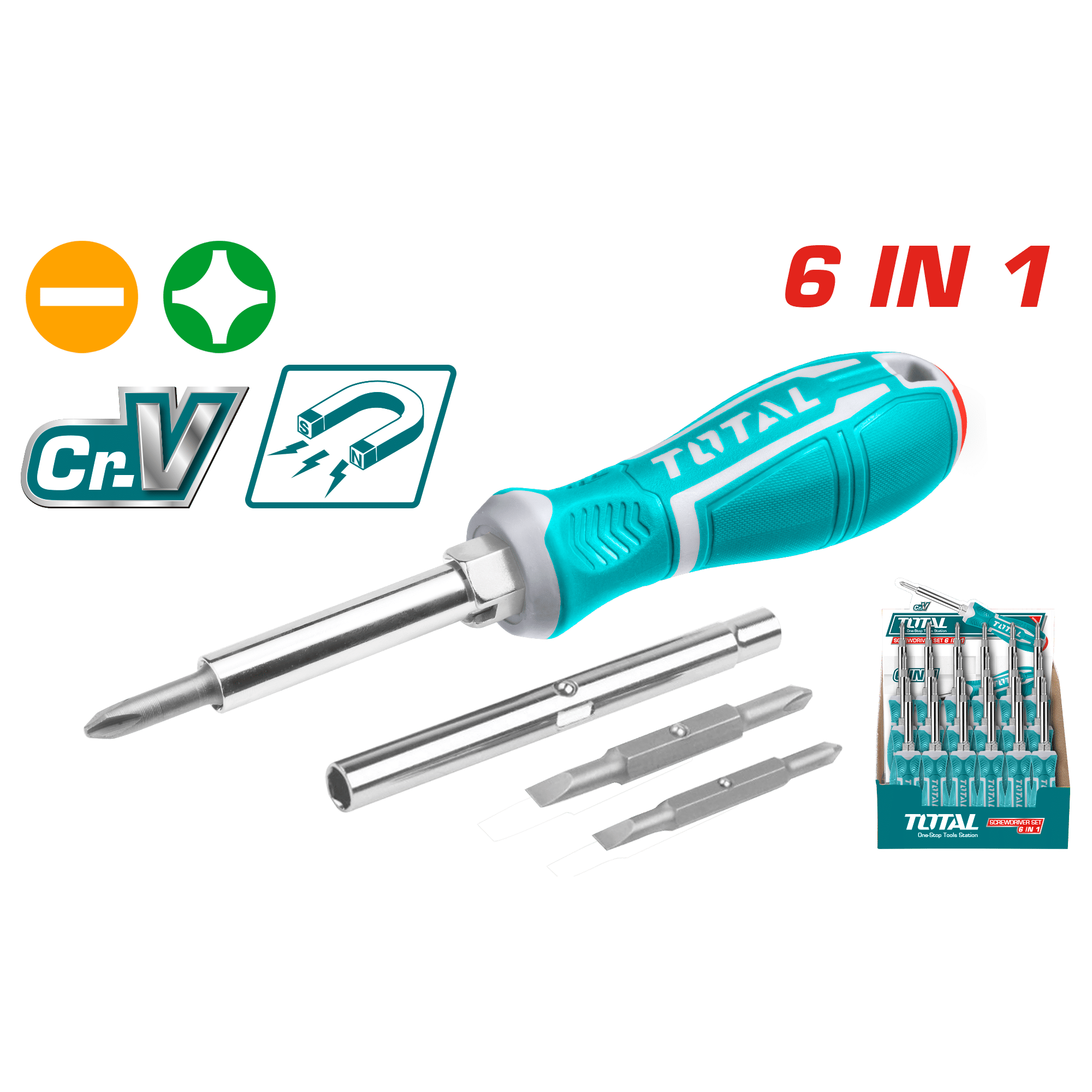 DESTORNILLADOR 6 EN 1 PH1+SL5 PH2+SL6 CR-V