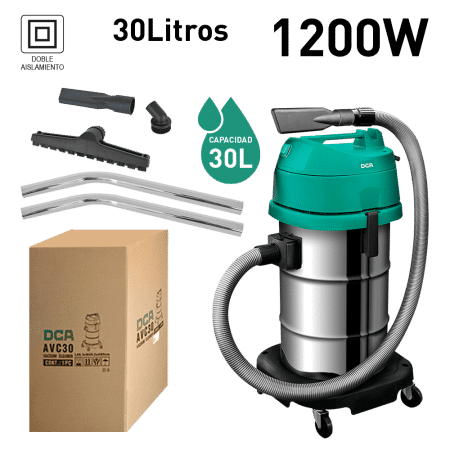 ASPIRADORA 1200W 30L HUMEDO/SECO HEPA FILTER