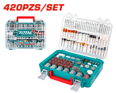 ACCESORIOS P/MINI-RECTIFICADOR 420PZS INC. ESTUCHE