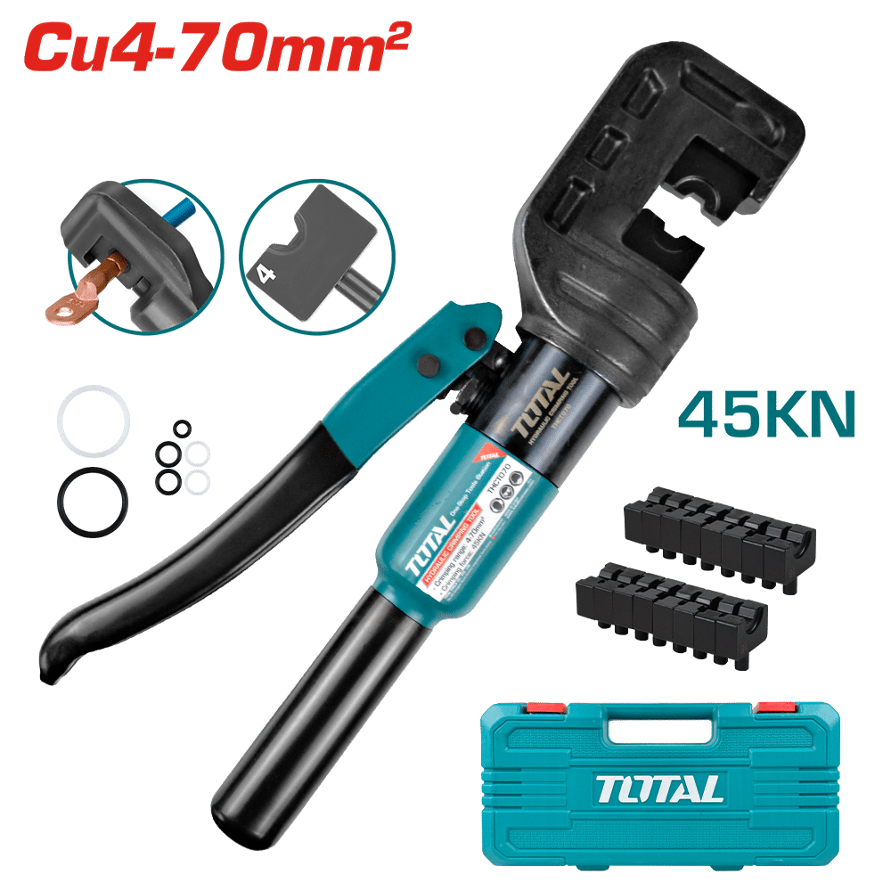 CRIMPIADORA HIDRAULICA CU 4-70MM2 FUERZA 45KN TIPO HEXAGONAL MALETIN