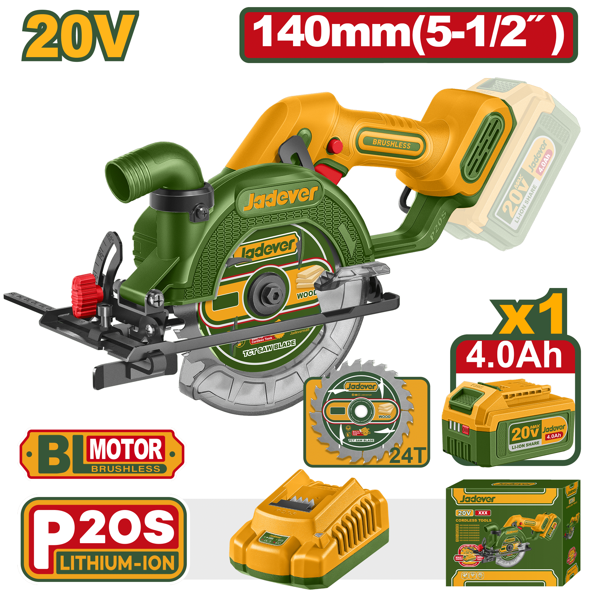 SIERRA CIRCULAR 20V 6300RPM 140MM BRUSHLESS