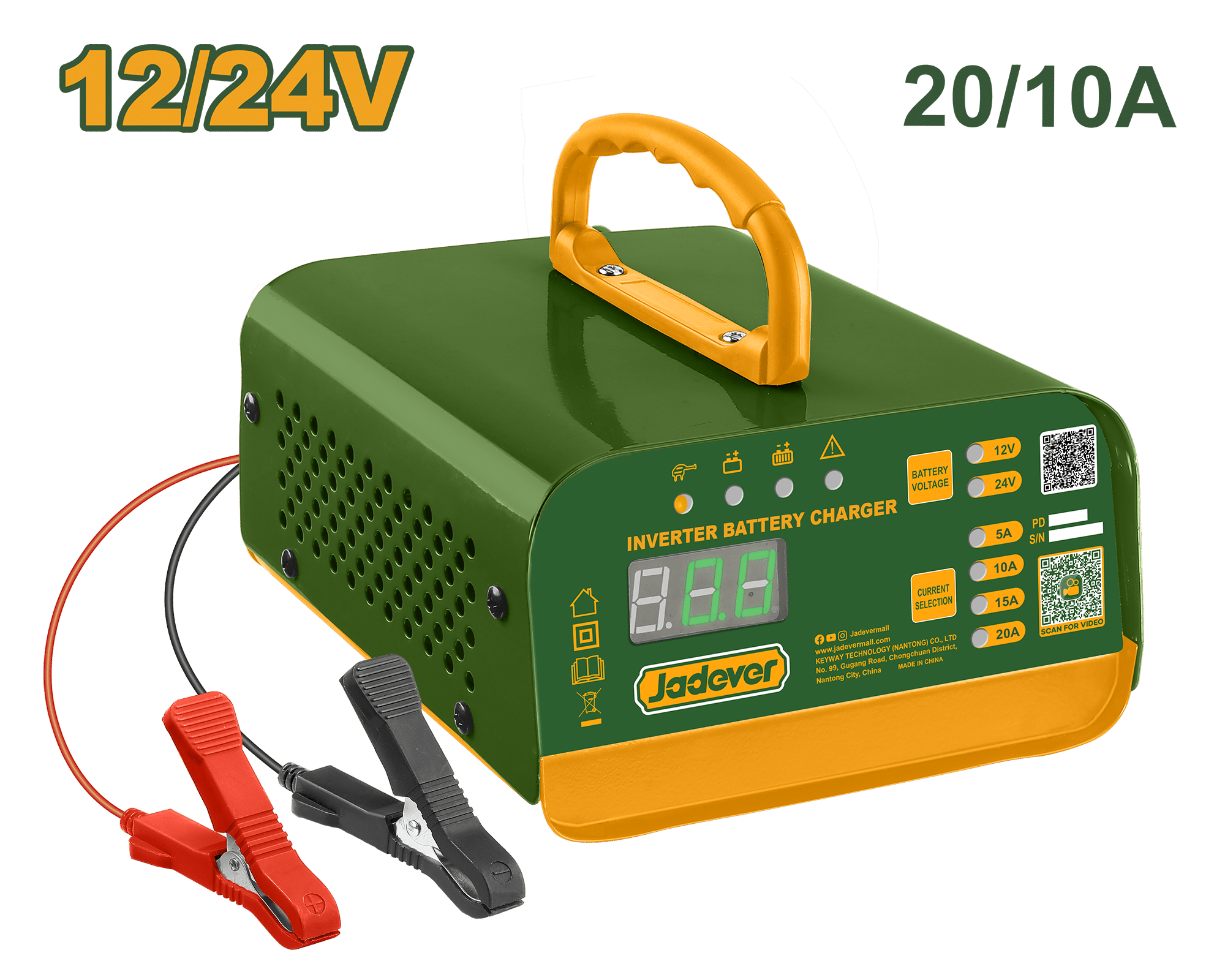 CARGADOR DE BATERIA 220V 12/24V 20A/10A