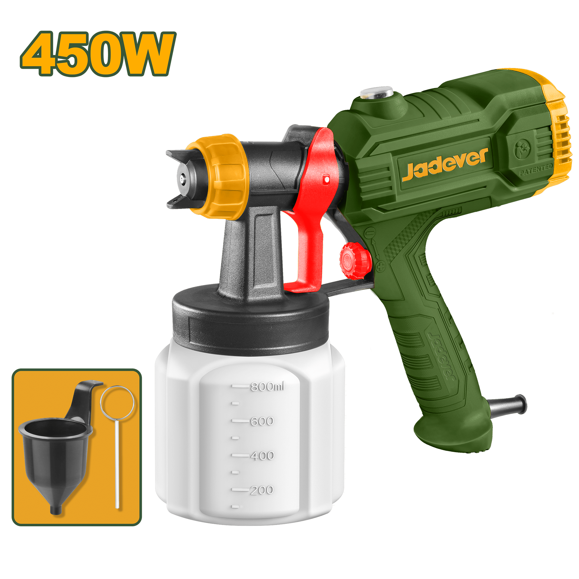 PISTOLA PINTAR 220V 450W CAP: 800ML TANQUE PLASTICO