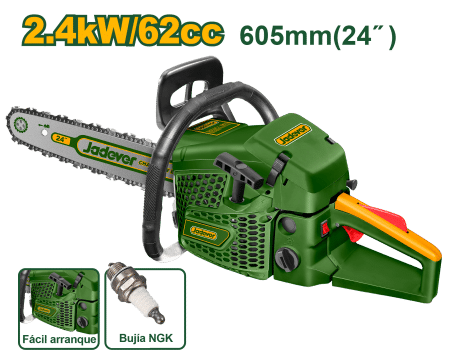 MOTOSIERRA 62CC 2.4KW 605MM 24" 2 TIEMPOS