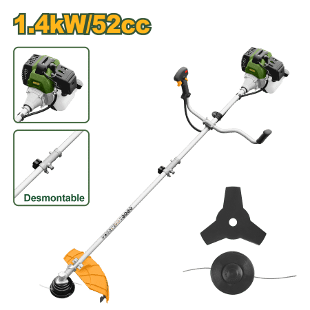 GUADAÑA 52CC 1.4KW 2HP 8000RPM CORTE 120MMM