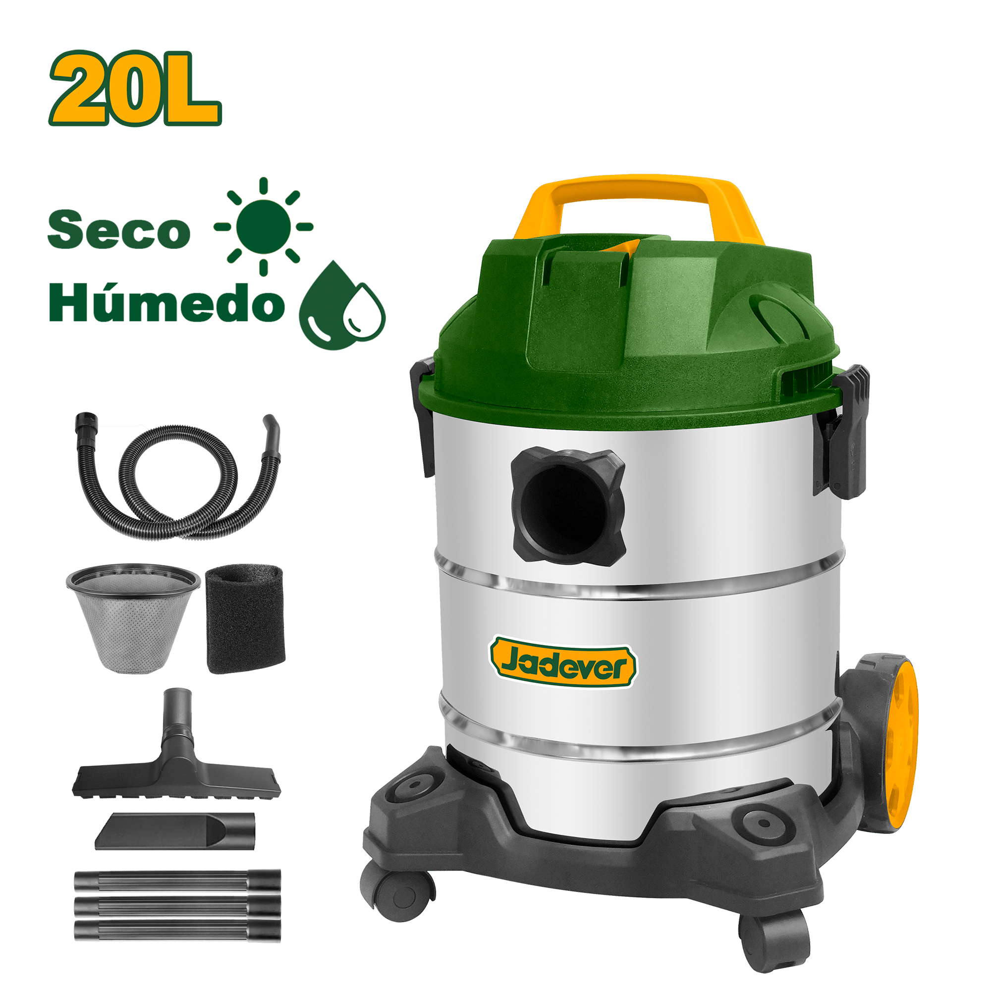 ASPIRADORA 20L 1200W 18KPA SECO/HUMEDO