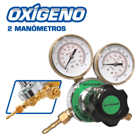 REGULADOR OXIGENO P/OXICORTE 0-200 / 0-4000 PSI T/AMERICANO