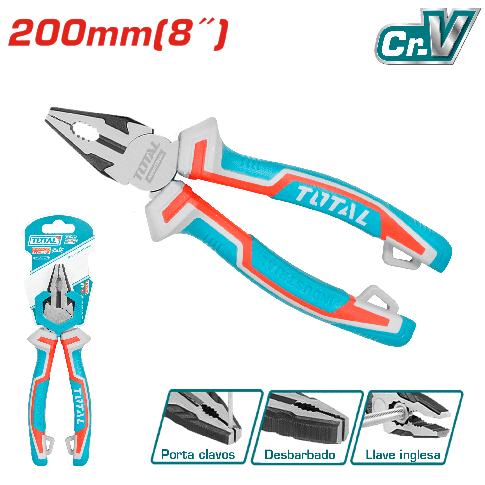 ALICATE COMBINACION 200MM(8PULG) CR.V