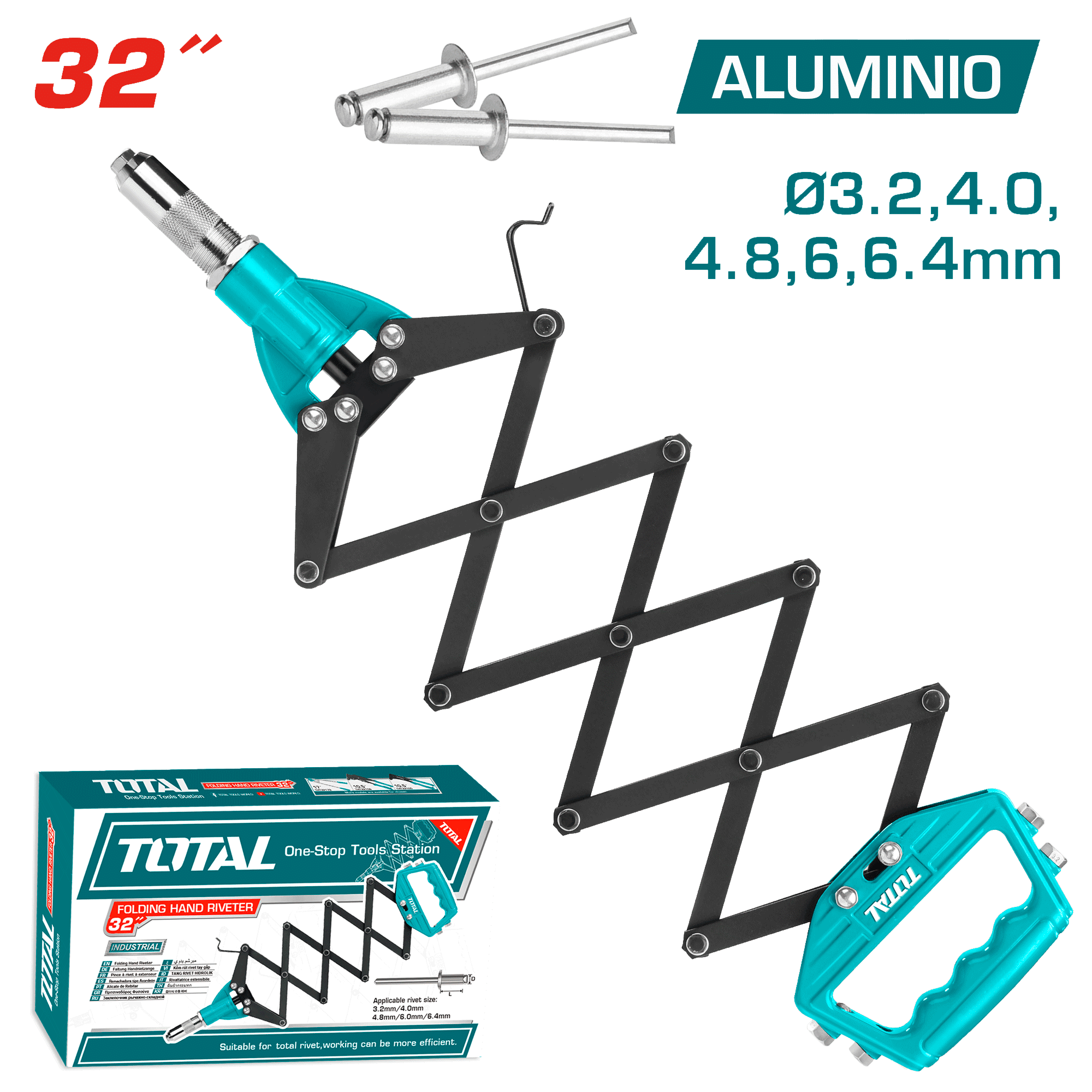 REMACHADORA PLEGABLE 32PULG (3.2 - 6.4MM) REM.AL INDUSTRIAL