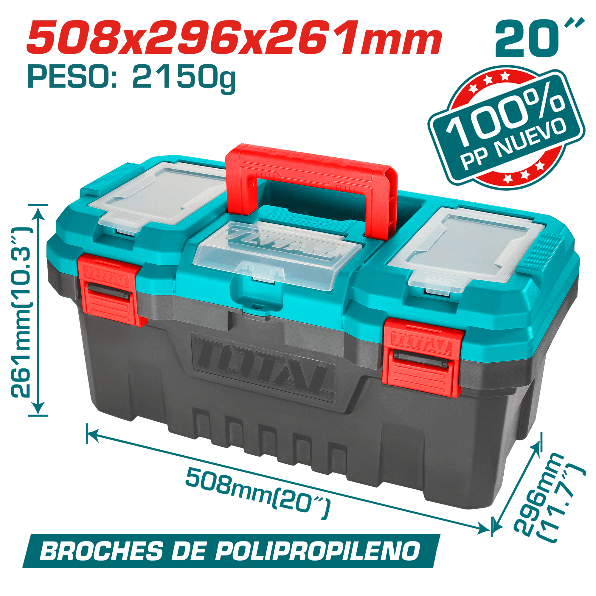 CAJA HERRAMIENTAS 20'' NEW PP 508X296X261MM 20KG