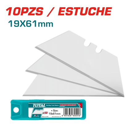 SET DE CUCHILLAS UTILITARIAS 10PCS/SET 61X19MM