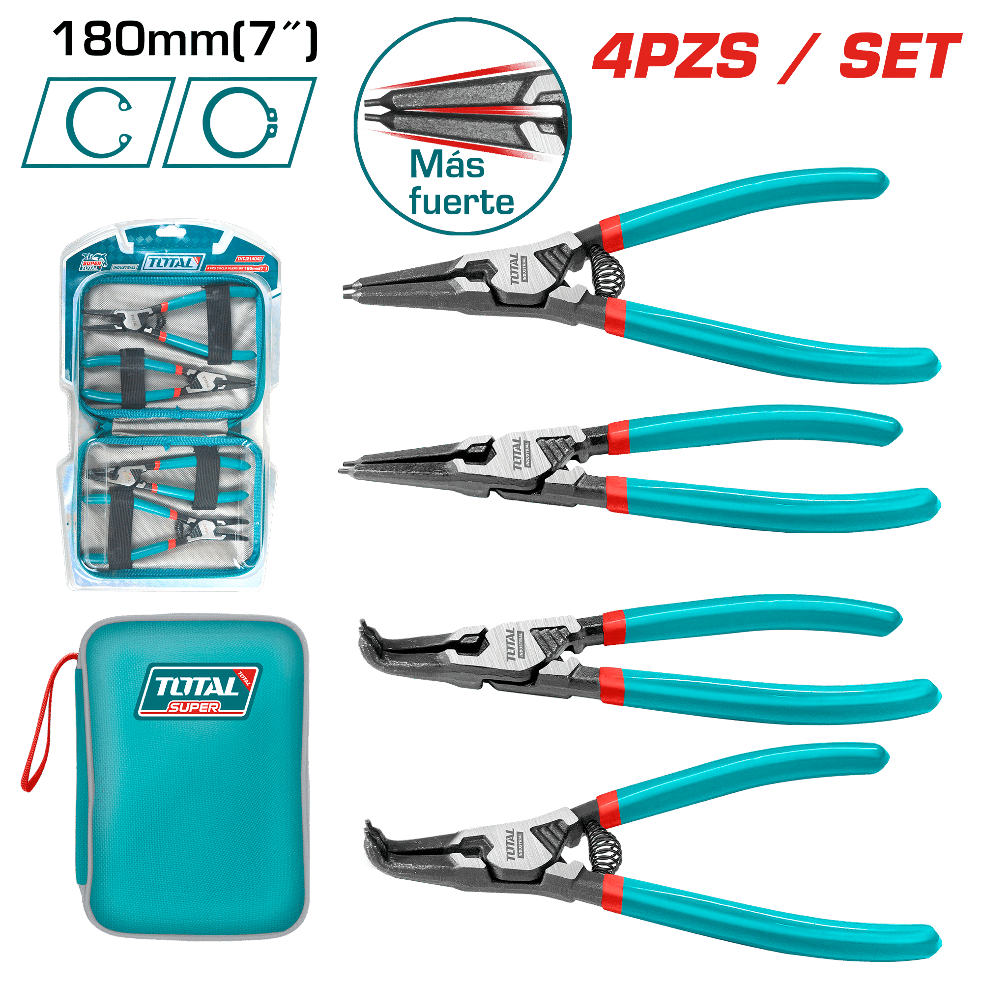 SET DE ALICATES CIRCLIP 4PCS