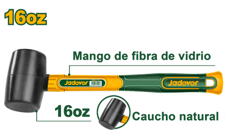 MARTILLO DE GOMA 16OZ MANGO DE FIBRA