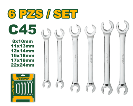 SET DE LLAVES ABIERTAS 6PCS 8-24MM C45