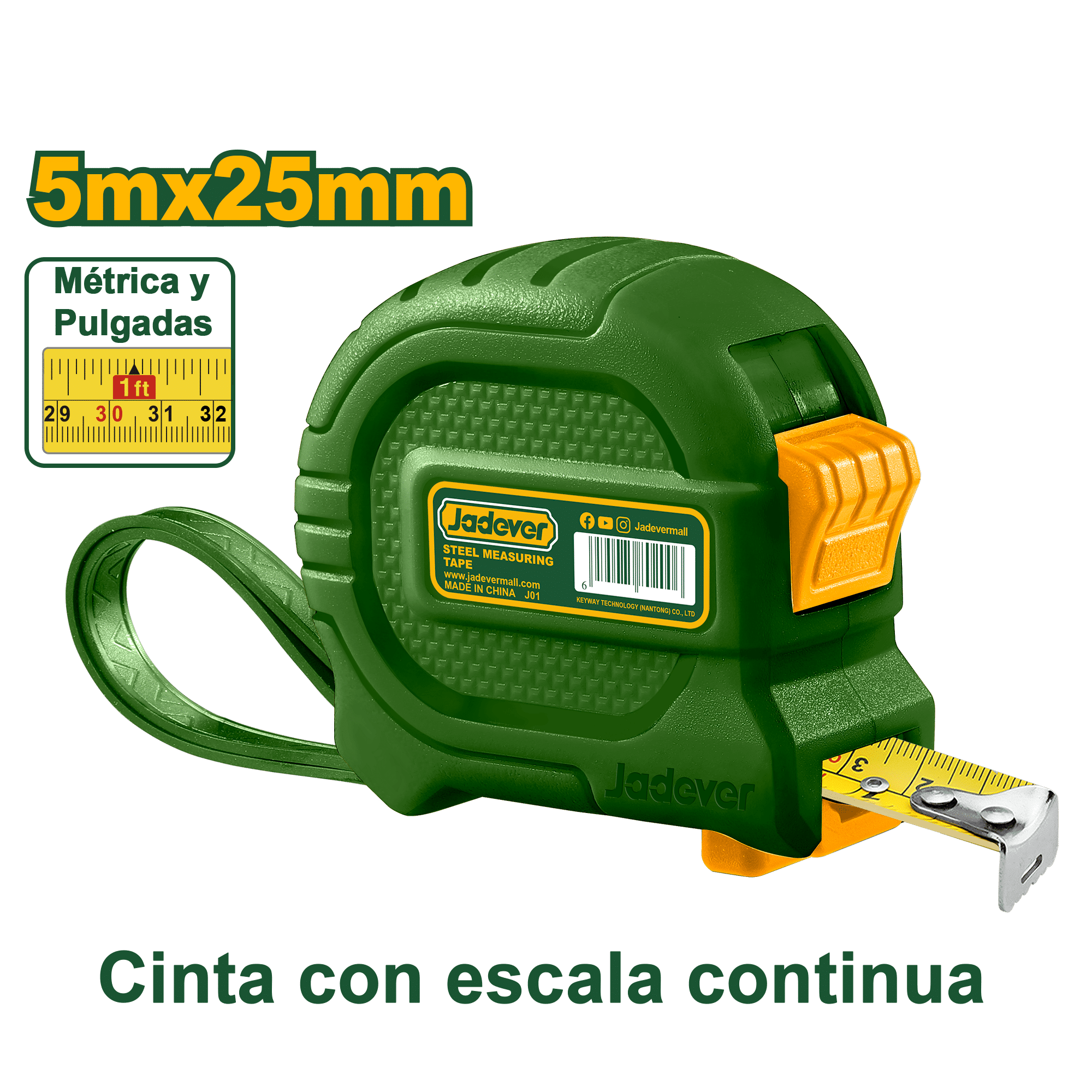 CINTA MÉTRICA DE ACERO 5MX25MM BASICO