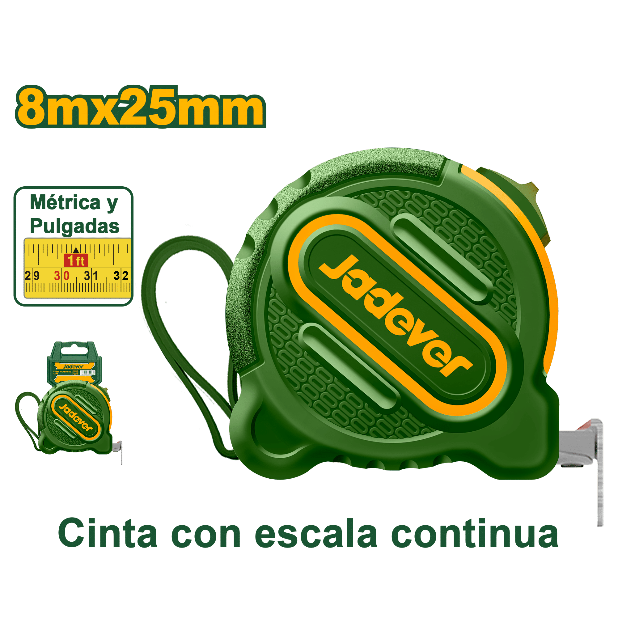 CINTA METRICA DE ACERO 8MX25MM
