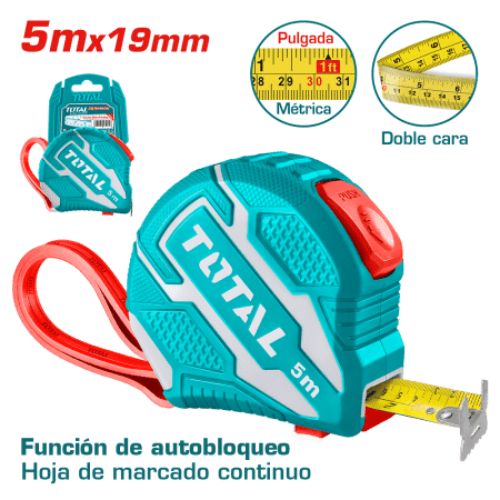 CINTA METRICA DE ACERO/ABS DOBLE LADO 5MX25MM