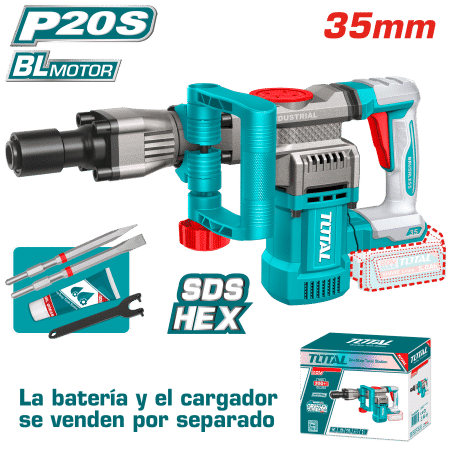 DEMOLEDOR 20V BL-MOTOR 35MM SDS-HEX 0-3200BPM 16J INDUSTRIAL