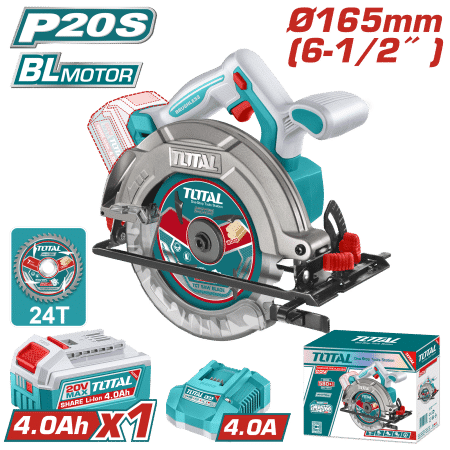 SIERRA CIRCULAR 20V 5200RPM 165MM BRUSHLESS 1X4.0AH INDUSTRIAL