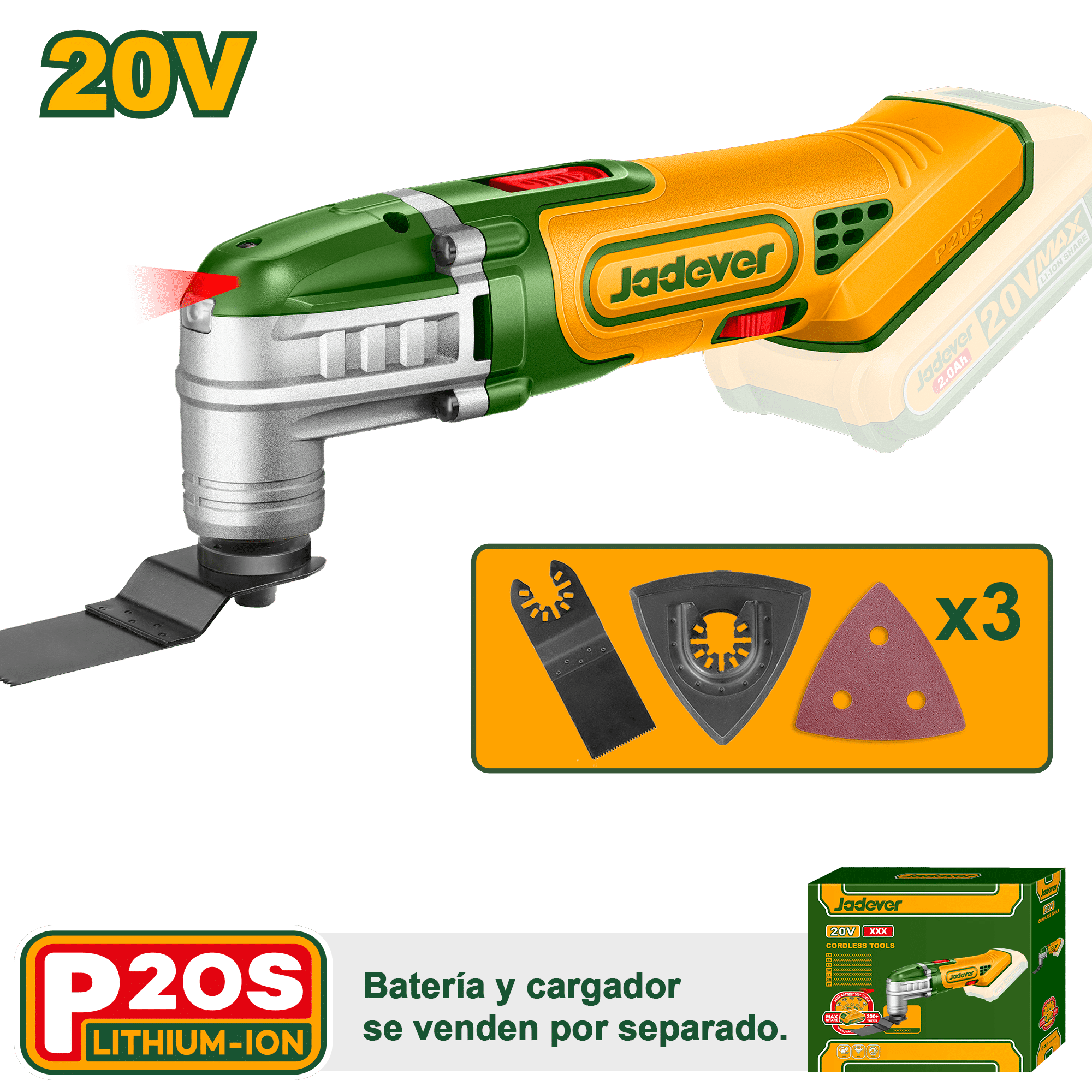 HERRAMIENTA MULTIFUNCINAL 20V 5000-20000RPM