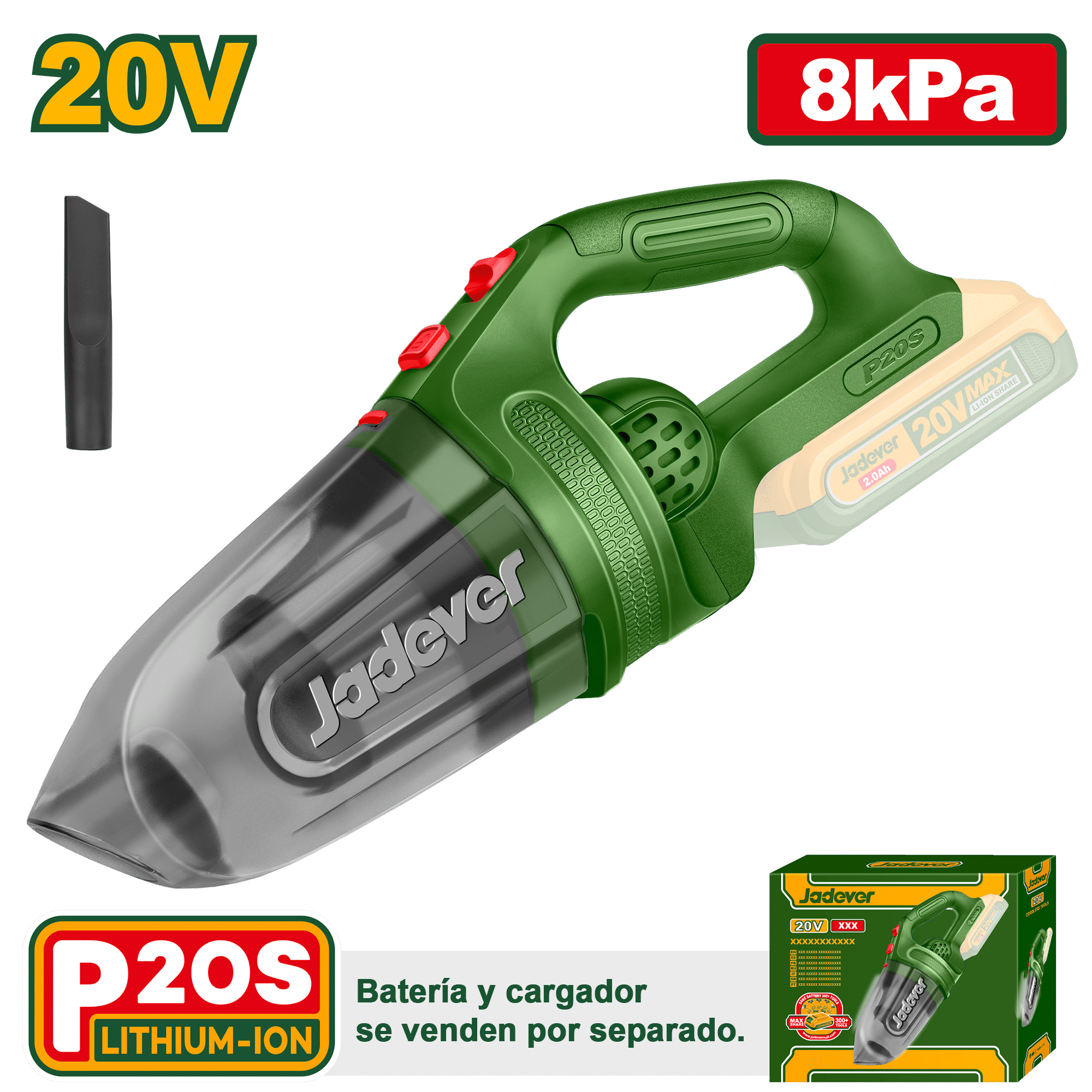ASPIRADORA 20V 0.45L 8KPA