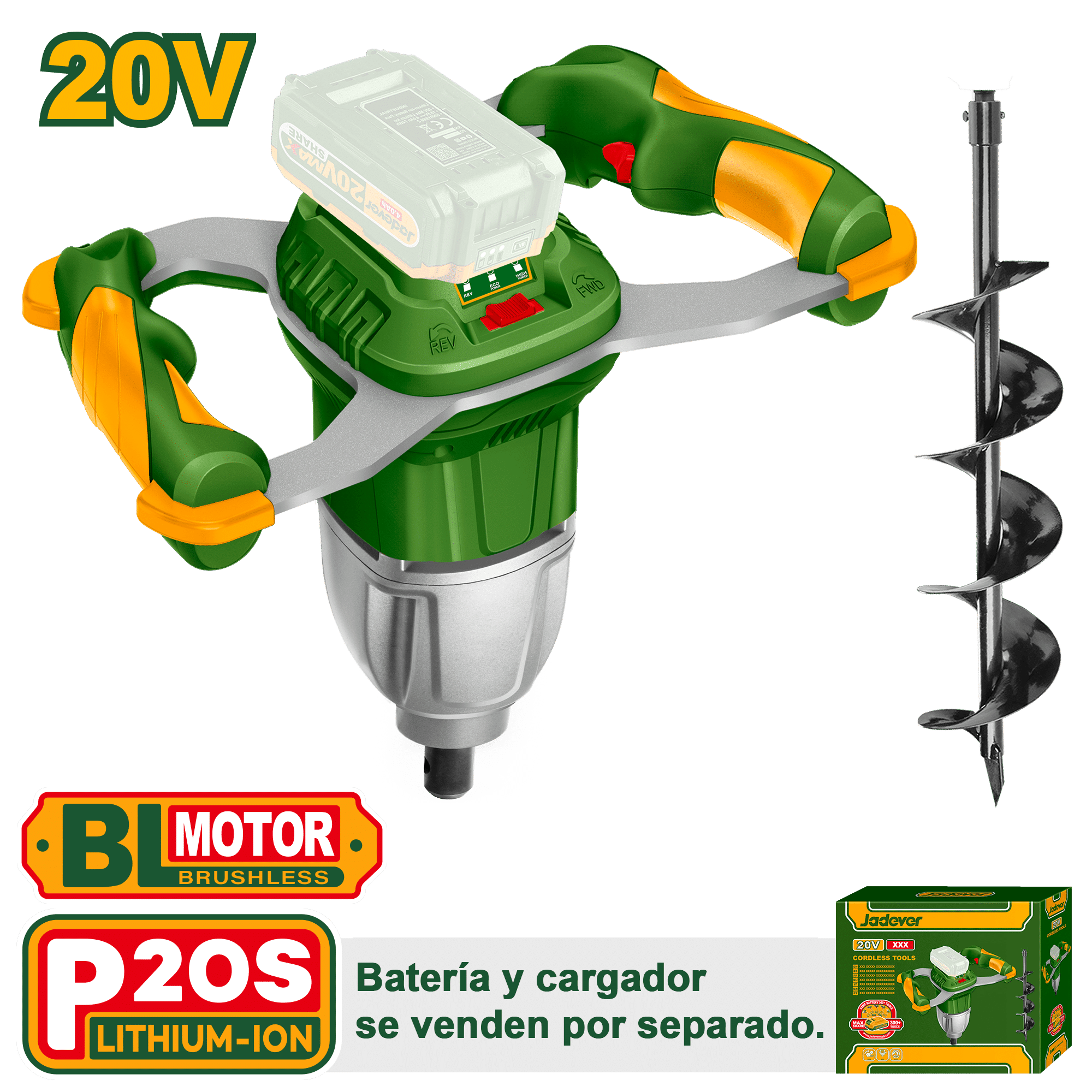 AHOYADORA C/BROCA 20V BL 0-125RPM