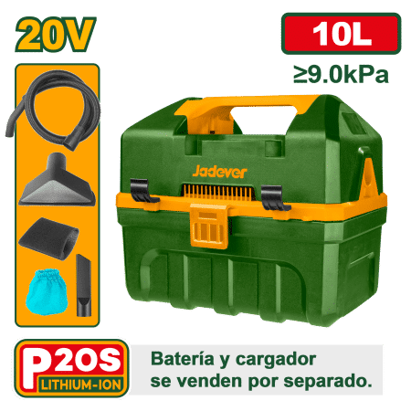 ASPIRADORA 20V 10L 9KPA ACERO INOX